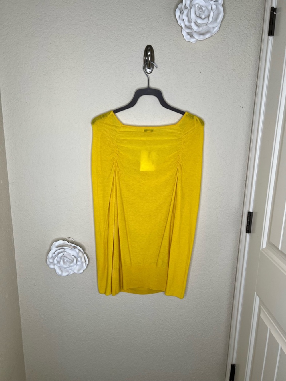 NTM Anthro Leifsdottir Marigold Draped Cowl Sweater Button Detail Boho Artsy L - Picture 11 of 16